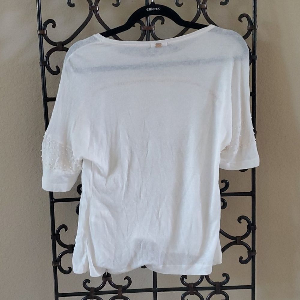 MARIA FILO Cream Top - Size Small‎ - Picture 2 of 8